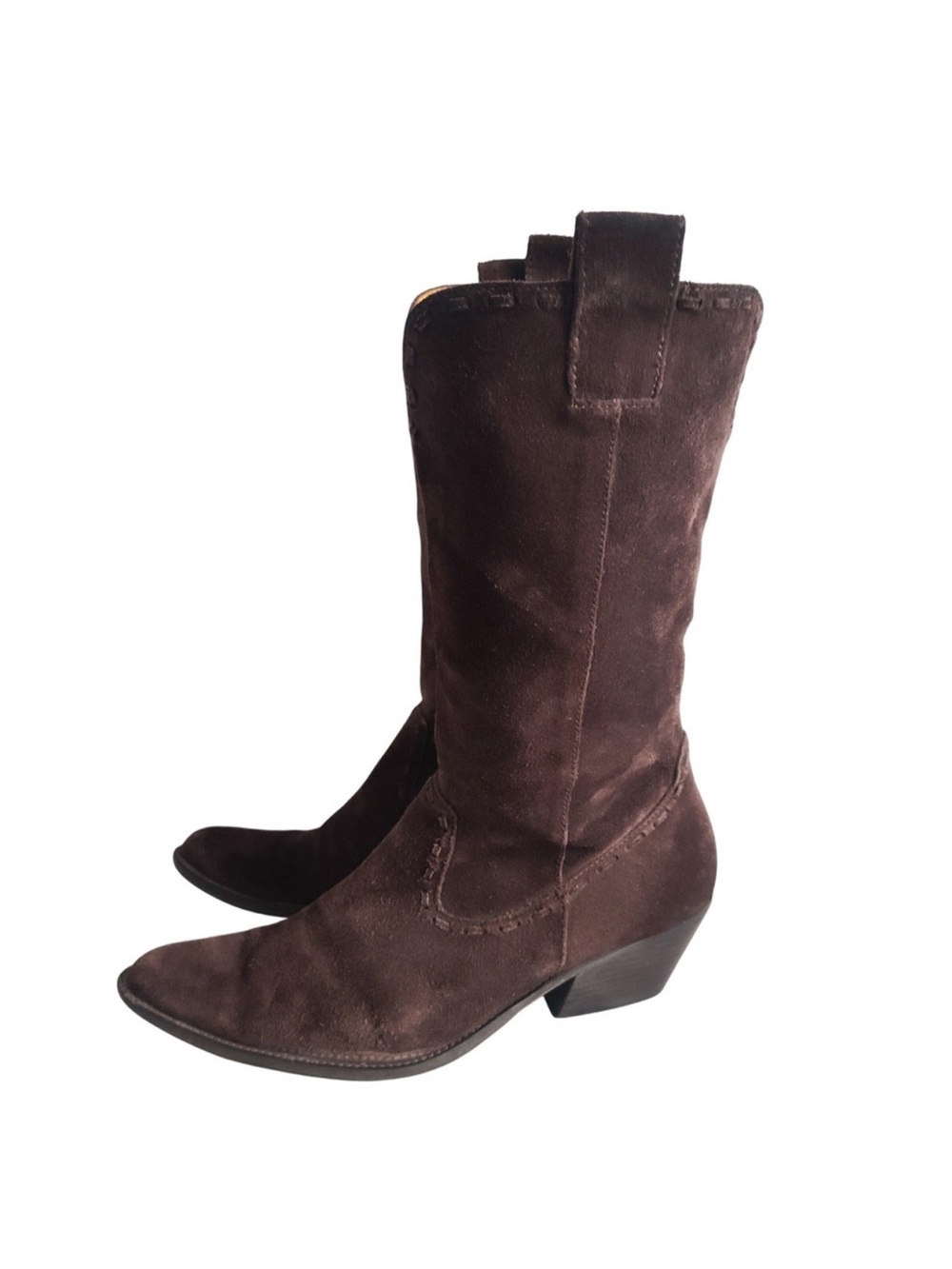 Gianni Bini Chocolate Suede Cowgirl Boots